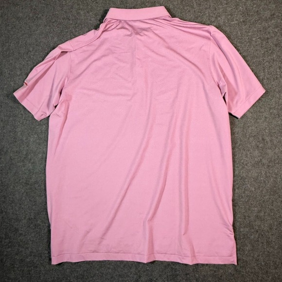 Peter Millar Jubilee Stripe Performance Golf Polo Pink Men XXL AutoZone Logo NWT - Picture 3 of 10